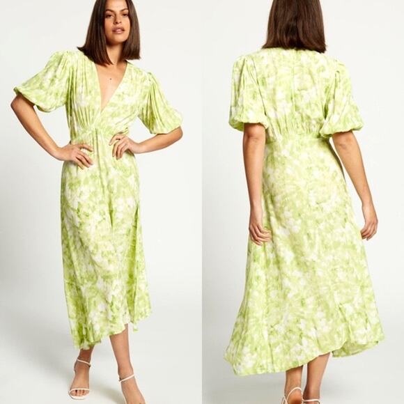 Faithfull The Brand Vittoria Lera Midi Dress Roos Tie Dye size US 4 - Picture 3 of 16